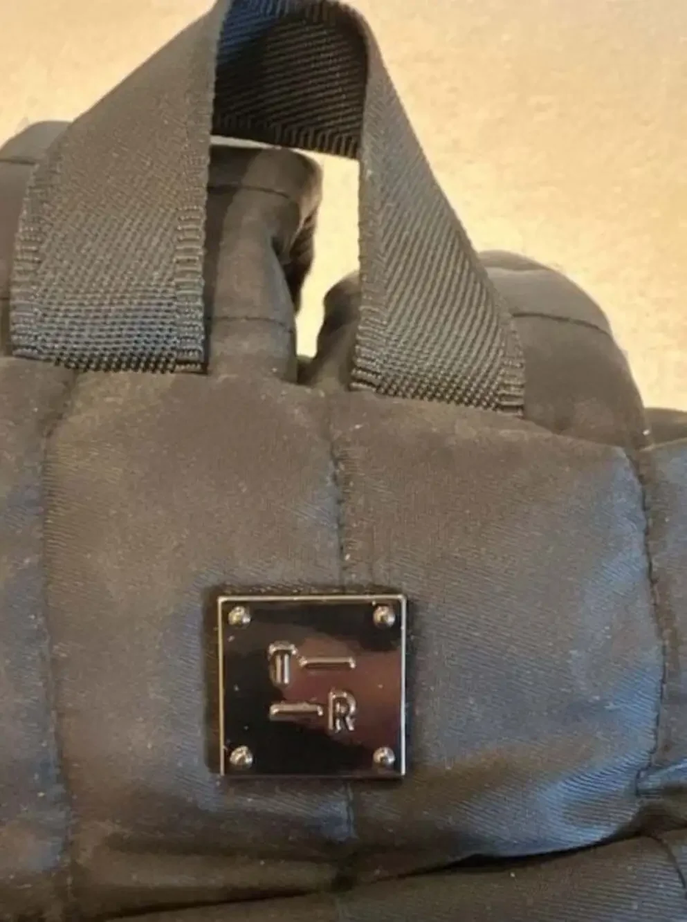 Think‎ Royln Black Quilted Nylon Backpack